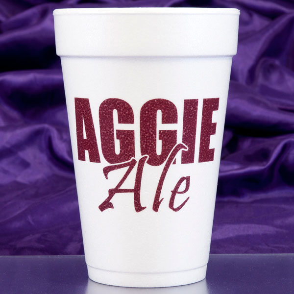 Aggie Ale Foam Cups - Burgundy