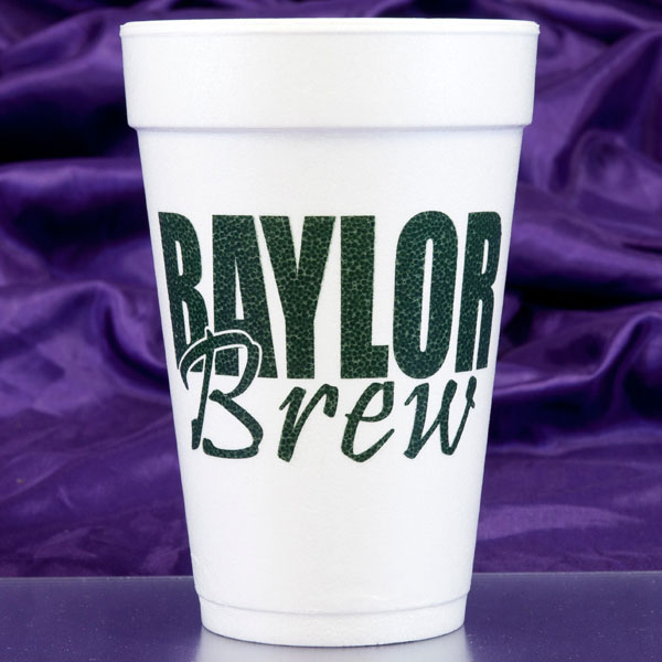 Baylor Brew Foam Cups - Green
