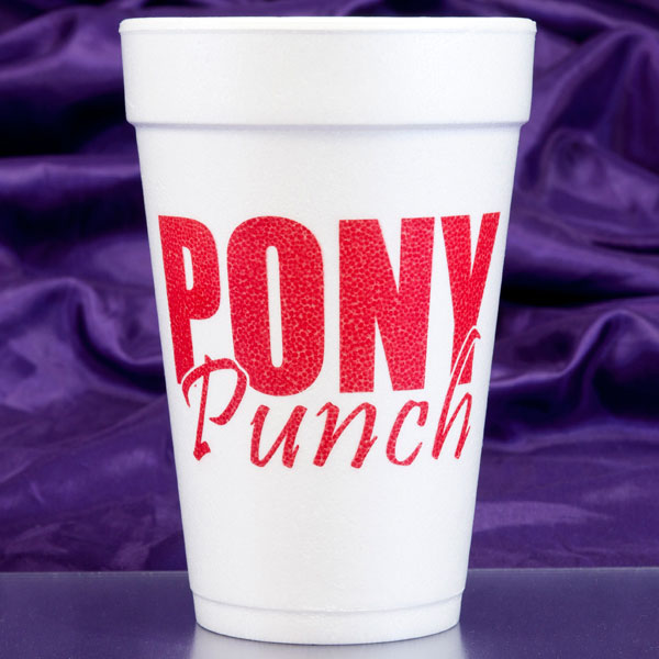 Pony Punch Foam Cups - Red
