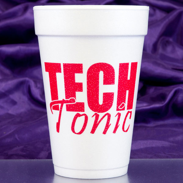 Tech Tonic Foam Cups - Red