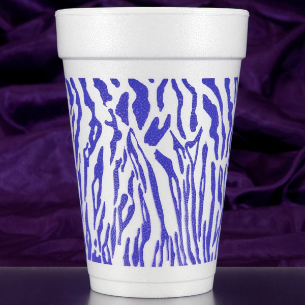 Tiger Foam Cups - Purple
