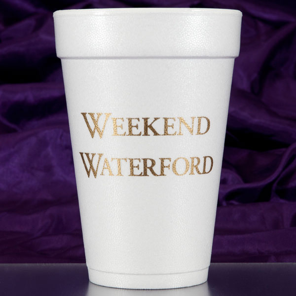 Weekend Waterford Foam Cups - Gold