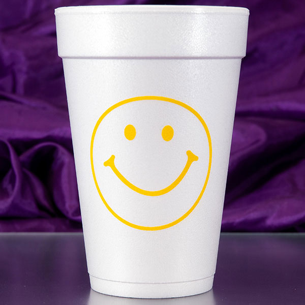 Smiley Face Foam Cups