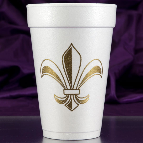 Mardi Gras Fleur de Lis Foam Cups