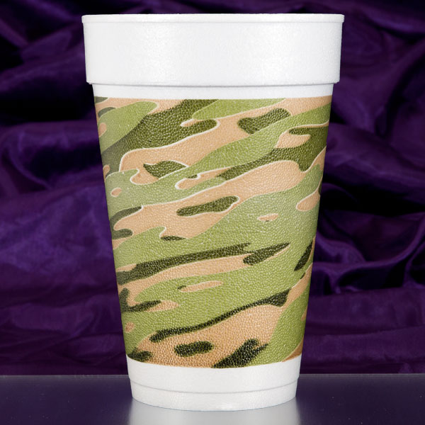 Camouflage Camo Foam Cups
