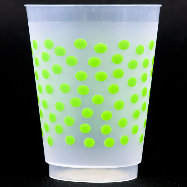 Polka Dot Shatterproof Cups - Lime