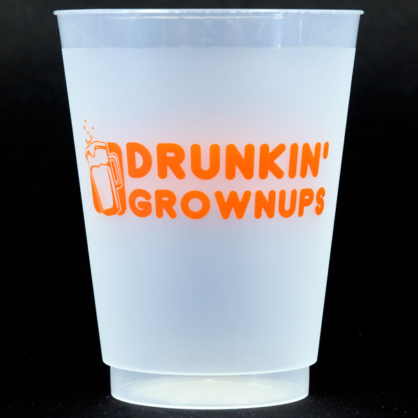 Drunkin Grownups Shatterproof Cups - Orange