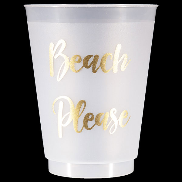 Beach Please Shatterproof Cups