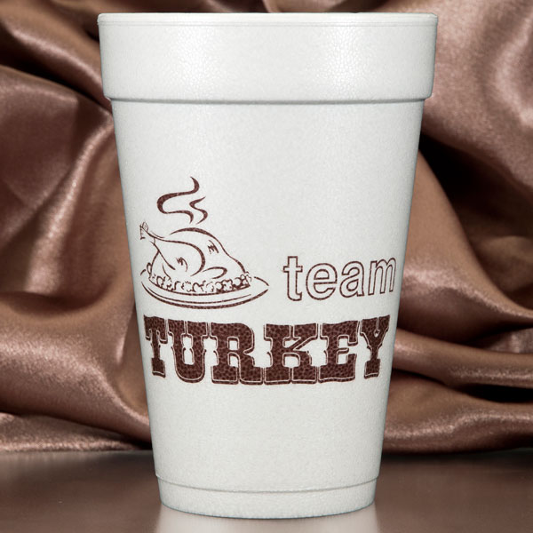 Team Turkey Thanksgiving Cups