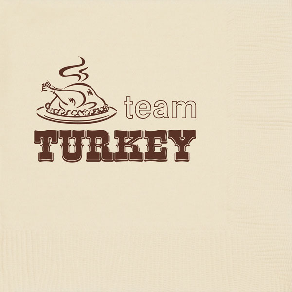 Team Turkey Thanksgiving Napkins