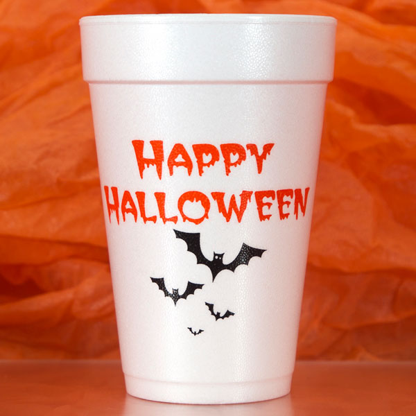 Happy Halloween w/Bats Halloween Cups