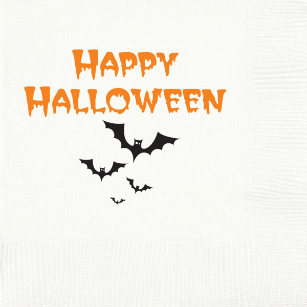 Happy Halloween w/Bats Halloween Napkins