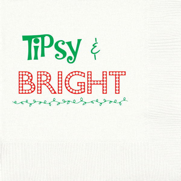 Tipsy & Bright Christmas Napkins