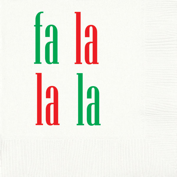FA LA LA LA Christmas Napkins