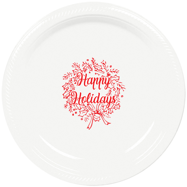 Happy Holidays Plates