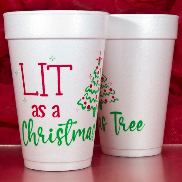 Lit as a Christmas Tree Christmas Cups
