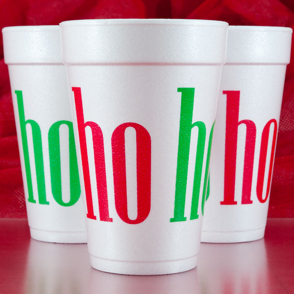 Big "HO HO HO" Christmas Cups