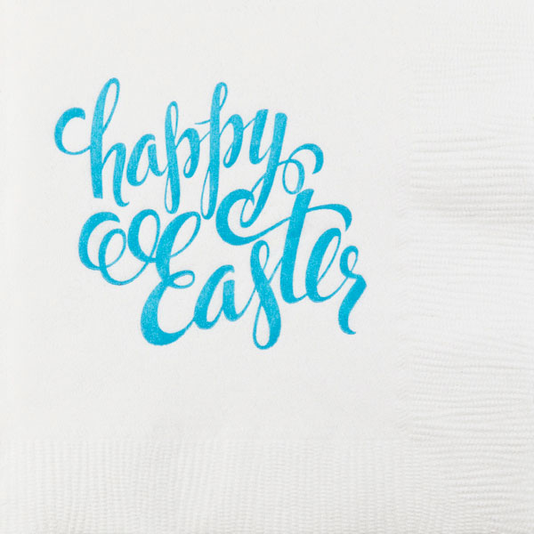 Happy Easter Script Napkins