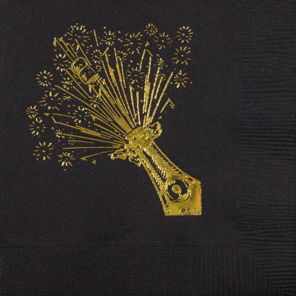 Cork Pop New Year Napkins