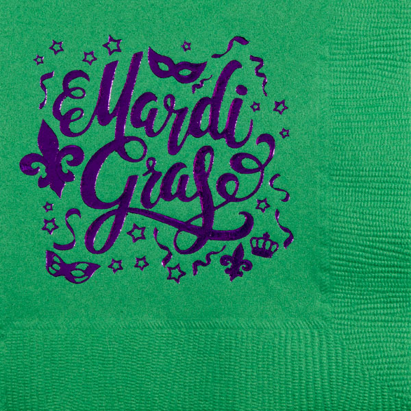 Mardi Gras Script Napkins