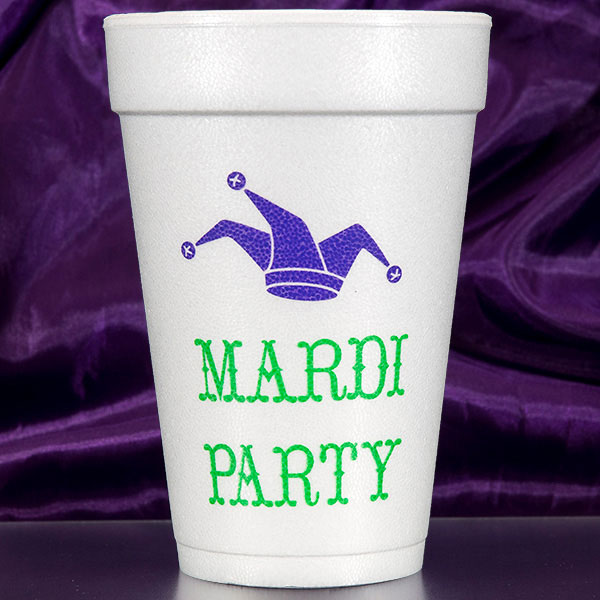 Mardi Party Foam Cups