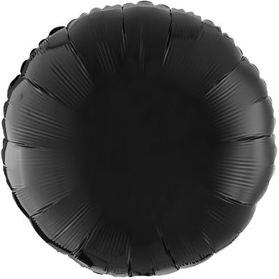 Black 18-inch Round Mylar Balloons - 10ct