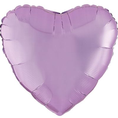 Pearl Lavender 18-inch Heart Mylar Balloons - 10ct