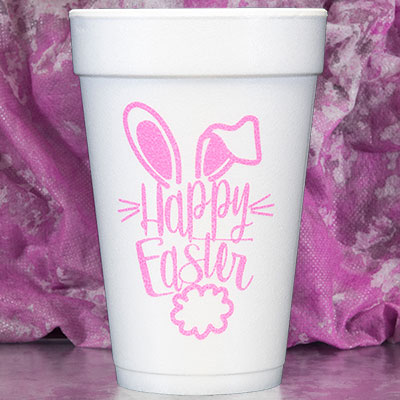 Happy Easter w/Bunny Ears & Tail Easter Cups