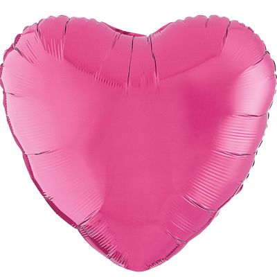 Bubblegum Pink 18-inch Heart Mylar Balloons - 10ct