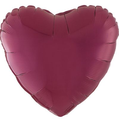 Berry 18-inch Heart Mylar Balloons - 10ct