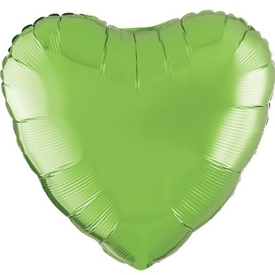Kiwi 18-inch Heart Mylar Balloons - 10ct