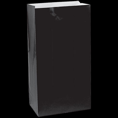Black Small Paper Treat Bags - 25ct