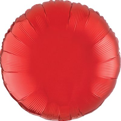 Metallic Red 18-inch Round Mylar Balloons - 10ct
