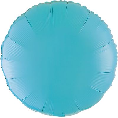 Caribbean Blue 18-inch Round Mylar Balloons - 10ct