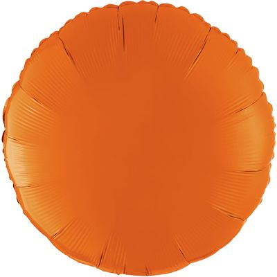 Orange 18-inch Round Mylar Balloons - 10ct