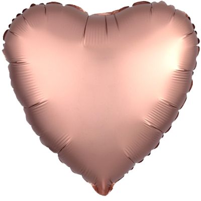 Luxe Rose Gold 18-inch Heart Mylar Balloons - 10ct