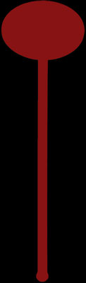 Red Oval 6" Plastic Stir Sticks