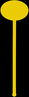 Yellow Oval 6" Plastic Stir Sticks