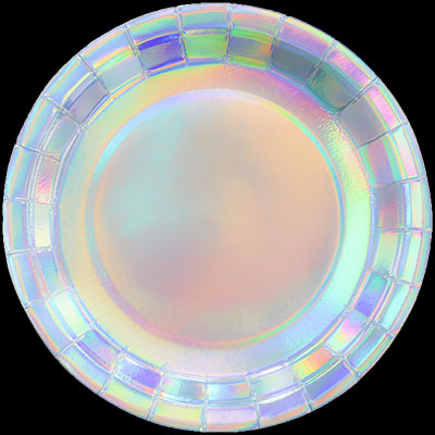 7.0" Metallic Iridescent Paper Plate