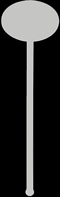 Clear Oval 6" Plastic Stir Sticks