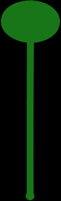 Green Oval 6" Plastic Stir Sticks