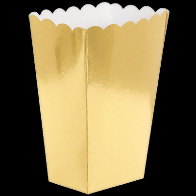Gold Mini Popcorn Boxes - 5ct