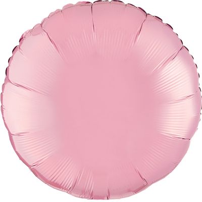 Pastel Pink 18-inch Round Mylar Balloons - 10ct
