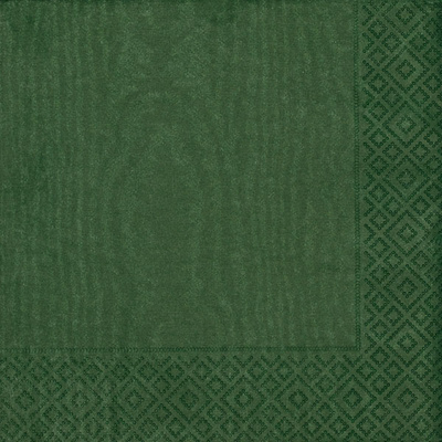 Forest Green Moire Luncheon Napkins