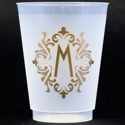 Gold Bellevue Shatterproof Initial Cups - M