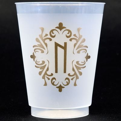 Gold Bellevue Shatterproof Initial Cups - N