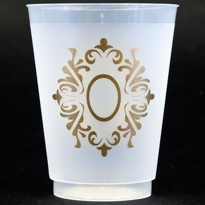 Gold Bellevue Shatterproof Initial Cups - O