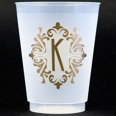Gold Bellevue Shatterproof Initial Cups - K