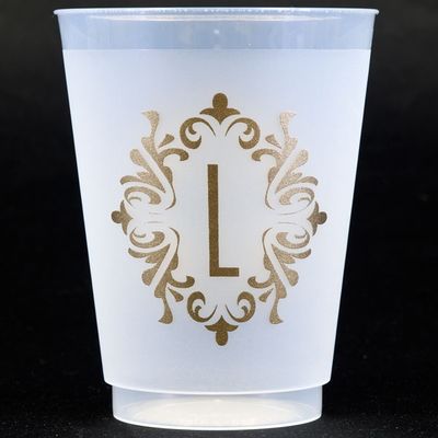 Gold Bellevue Shatterproof Initial Cups - L