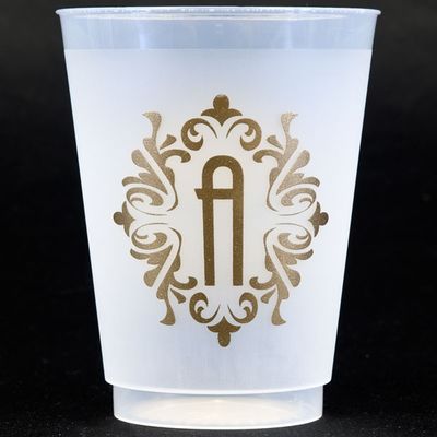 Gold Bellevue Shatterproof Initial Cups - A